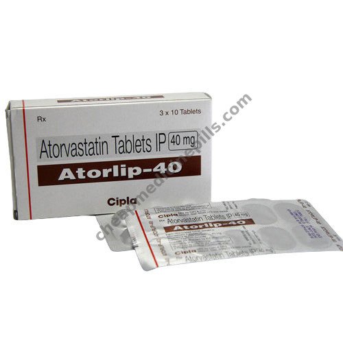 Atorlip 40 mg Atorvastatin 40 mg pills
